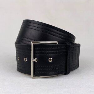 SAKS FIFTH AVENUE Wide Leather Waist Belt